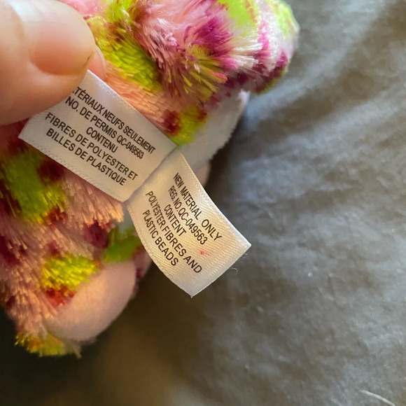 Ty Pink and Green Plush Cat Stuffed Animal - Picture 5 of 5